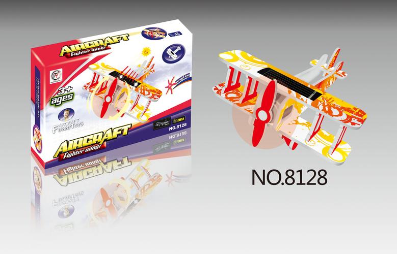 廠家直銷 拼裝太陽能飛機(jī)003628 紙質(zhì)玩具 科教玩具 益智玩具